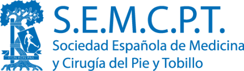 Logotipo de Sociedad Española de Medicina y Cirugía de Pie y Tobillo (SEMCPT).