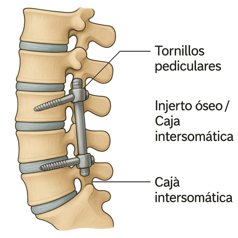 artrodesis vertebral explicación